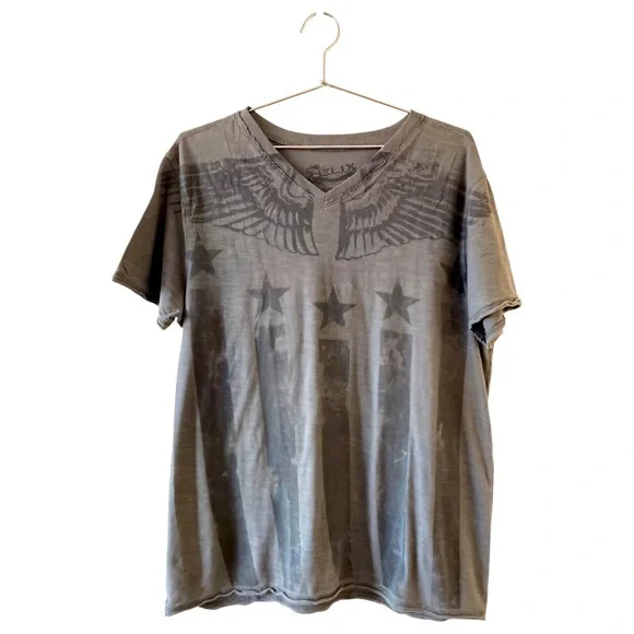 Graphic Tee Angel Wings Helix Graphic Tee | Men’s Large Alt Rocker Style Y2K - Picture 5 of 7